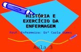 HISTÓRIA E EXERCÍCIO DA ENFERMAGEM Prof. Enfermeira: Drª Carla Gomes Aula 3.