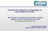 Mesa Temática 12: Planejamento, Execução e Avaliação: Melhores Práticas e Novos Modelos de Gestão 5ª Conferência Brasileira de APLs Margarete Maria Gandini.