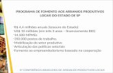 5ª CONFERÊNCIA BRASILEIRA DE ARRANJOS PRODUTIVOS LOCAIS PROGRAMA DE FOMENTO AOS ARRANJOS PRODUTIVOS LOCAIS DO ESTADO DE SP -R$ 4,4 milhões anuais (tesouro.