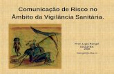 Comunicação de Risco no Âmbito da Vigilância Sanitária. Prof. Ligia Rangel ISC/UFBA 2008 lirangel@ufba.br.