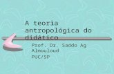 A teoria antropológica do didático Prof. Dr. Saddo Ag Almouloud PUC/SP.