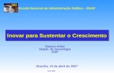 Arbix Arbix 2007 Inovar para Sustentar o Crescimento Glauco Arbix Depto. de Sociologia USP Escola Nacional de Administração Pública – ENAP Brasília, 19.