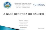 Universidade Federal de Pelotas Graduação em Biotecnologia Disciplina de Genômica II Prof.ª Dr.ª Fabiana Seixas A BASE GENÉTICA DO CÂNCER Daniele Masiero.