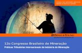 Práticas Tributárias Internacionais da Indústria de Mineração 12o Congresso Brasileiro de Mineração GlOBAL TAX ADVISORY SERVICES MINING & METALS CENTER.