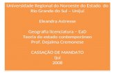 Universidade Regional do Noroeste do Estado do Rio Grande do Sul – Unijuí Eleandra Astresse Geografia licenciatura – EaD Teoria do estado contemporâneo.