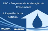PAC – Programa de Aceleração do Crescimento A Experiência da SANASA.