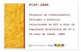PCAP-2008 Pesquisa de Conhecimentos, Atitudes e Práticas relacionada às DST e Aids da População Brasileira de 15 a 64 anos de idade, 2008.