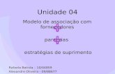 Unidade 04 Modelo de associação com fornecedores parcerias estratégias de suprimento Rafaela Batista – 10/04859 Alexandre Oliveira - 09/88677.