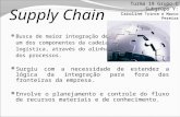 Supply Chain Busca de maior integração de cada um dos componentes da cadeia logística, através do alinhamento dos processos. Surgiu com a necessidade de.