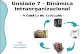 Unidade 7 – Dinâmica Intraorganizacional - A Gestão de Estoques - 14CX Amaro Silveira Sílvia Gualberto.