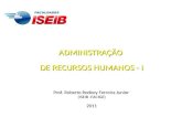 ADMINISTRAÇÃO DE RECURSOS HUMANOS - I Prof. Roberto Rodney Ferreira Junior (ISEIB -FACIGE) 2011.