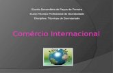 Comércio Internacional Escola Secundária de Paços de Ferreira Curso Técnico Profissional de Secretariado Disciplina: Técnicas de Secretariado.