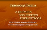 TERMOQUÍMICA A QUÍMICA DOS EFEITOS ENERGÉTICOS. TERMOQUÍMICA A QUÍMICA DOS EFEITOS ENERGÉTICOS. Profª. Norilda Siqueira de Oliveira .