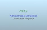 Aula 3 Administração Estratégica João Carlos Bragança.