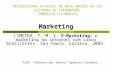 UNIVERSIDADE ESTADUAL DE MATO GROSSO DO SUL SISTEMAS DE INFORMAÇÃO COMÉRCIO ELETRÔNICO Marketing LIMEIRA, T. M. V. E-Marketing: o marketing na internet.