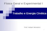 1 Física Geral e Experimental I Trabalho e Energia Cinética Prof. Hebert Monteiro.