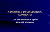 O ESPIRAL HERMENÊUTICO: CONTEXTO The Hermeneutical Spiral Grant R. Osborne.
