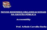 NOVOS DESENHOS ORGANIZACIONAIS NA GESTÃO PÚBLICA Accountability Prof. Arlindo Carvalho Rocha.