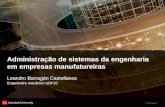 © 2011 Autodesk Administração de sistemas da engenharia em empresas manufatureiras Leandro Barragán Castellanos Engenheiro mecânico UDFJC.