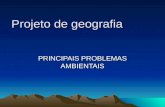 Projeto de geografia PRINCIPAIS PROBLEMAS AMBIENTAIS.