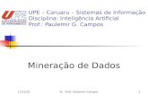 1/18/2014IA - Prof. Paulemir Campos1 UPE – Caruaru – Sistemas de Informação Disciplina: Inteligência Artificial Prof.: Paulemir G. Campos Mineração de.