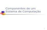 1 Componentes de um Sistema de Computação. 2 3 UCP – Unidade Central de Processamento Componente vital do sistema, pois além de efetivamente realizar.