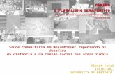 Saúde comunitária em Moçambique: repensando os desafios da distância e da coesão social nas áreas rurais Albert Farré ISCTE-IUL, UNIVERSITY OF PRETORIA.