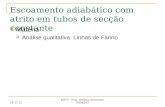 19-01-2014 MF II - Prof. António Sarmento DEM/IST Escoamento adiabático com atrito em tubos de secção constante Matéria Análise qualitativa: Linhas de.