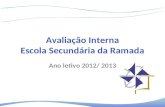 Avaliação Interna Escola Secundária da Ramada Ano letivo 2012/ 2013.