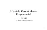 1 História Económica e Empresarial I PARTE 1. CEM: um conceito.