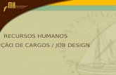 RECURSOS HUMANOS DEFINIÇÃO DE CARGOS / JOB DESIGN.