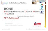 BONE Building the Future Optical Network in Europe  FP7-Call1-NoE Diana Seiça Fidalgo Instituto de Telecomunicações, Pólo de.