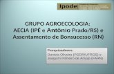 GRUPO AGROECOLOGIA: AECIA (IPÊ e Antônio Prado/RS) e Assentamento de Bonsucesso (RN) Pesquisadores: Daniela Oliveira (PGDR/UFRGS) e Joaquim Pinheiro de.