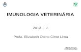 IMUNOLOGIA VETERINÁRIA 2013 - 2 Profa. Elizabeth Obino Cirne Lima.