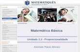 Ensino Superior Matemática Básica Unidade 2.2 - Proporcionalidade Amintas Paiva Afonso.