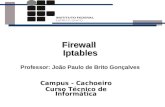 Campus - Cachoeiro Curso Técnico de Informática Firewall Iptables Professor: João Paulo de Brito Gonçalves.