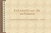 Estimativas de software yaskaramenescal@gmail.com.