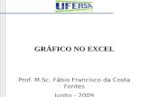 GRÁFICO NO EXCEL Prof. M.Sc. Fábio Francisco da Costa Fontes Junho - 2009.