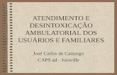 ATENDIMENTO E DESINTOXICAÇÃO AMBULATORIAL DOS USUÁRIOS E FAMILIARES José Carlos de Camargo CAPS ad - Joinville.