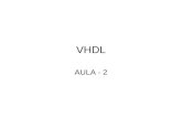 VHDL AULA - 2. Introdução VHDL é uma linguagem para descrever sistemas digitais utilizada universalmente. Origem: VHDL é proveniente de VHSIC Hardware.