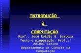 INTRODUÇÃO À COMPUTAÇÃO Prof.: José Roldão G. Barbosa Texto e preparação: Prof.:º Aníbal Vieira Departamento de Ciência da Computação PUC-Goiás.