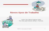 MCO-07 - Novos tipos de Trabalho1 Novos tipos de Trabalho Profa. Dra. Maria Virginia Llatas Prof. Ms. José Antonio Ulhôa C. Ferreira.