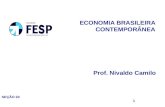 ECONOMIA BRASILEIRA CONTEMPORÂNEA Prof. Nivaldo Camilo SEÇÃO 20 1.