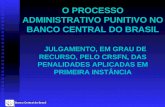 Banco Central do Brasil O PROCESSO ADMINISTRATIVO PUNITIVO NO BANCO CENTRAL DO BRASIL JULGAMENTO, EM GRAU DE RECURSO, PELO CRSFN, DAS PENALIDADES APLICADAS.