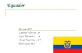 Equador Turma: 803 Gabriel Marins - 9 Iago Monteiro - 14 Oscar Martins – 27 Prof.:Jane Ilce.