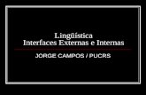 Lingüística Interfaces Externas e Internas JORGE CAMPOS / PUCRS.