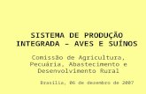 SISTEMA DE PRODUÇÃO INTEGRADA – AVES E SUÍNOS Comissão de Agricultura, Pecuária, Abastecimento e Desenvolvimento Rural Brasília, 06 de dezembro de 2007.