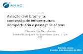 Aviação civil brasileira: concessão de infraestrutura aeroportuária e passagens aéreas Câmara dos Deputados Audiência Conjunta das Comissões CDEIC, CTD.