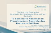 IV Seminário Nacional de Fiscalização e Controle dos Recursos Públicos Câmara dos Deputados Comissão de Fiscalização Financeira e Controle Carla de Figueiredo.