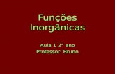 Funções Inorgânicas Aula 1 2° ano Professor: Bruno.